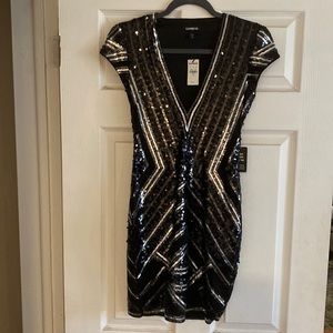 Express Sequin Deco Mini Dress